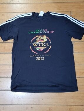 WTKA 2013 World Championships Black Tee 3 stripes Men's M